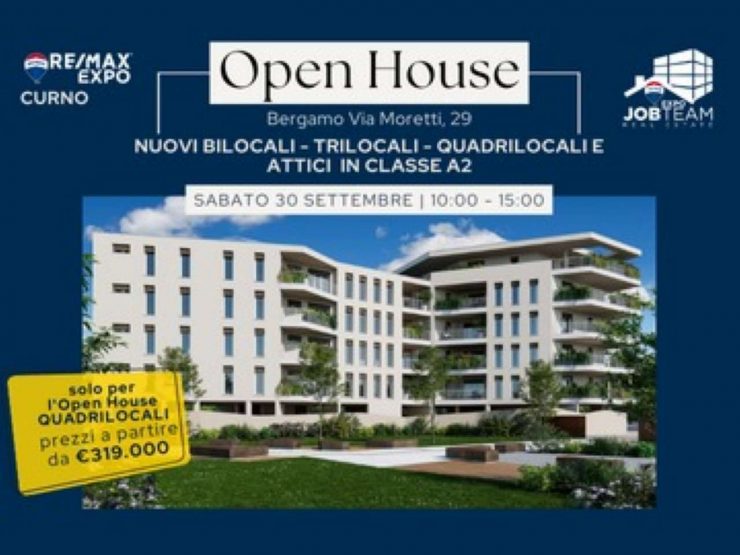 BERGAMO – CENTRALE – NUOVI APPARTAMENTI, QUADRILOCALI,  IN CLASSE A2 CON AMPIO TERRAZZO VIVIBILE!!!