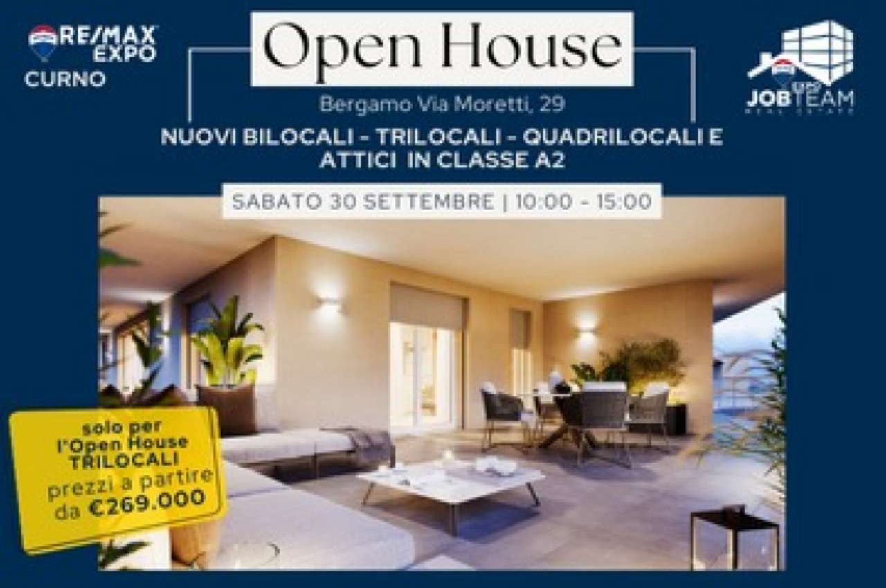 BERGAMO – CENTRALE – NUOVI APPARTAMENTI, TRILOCALI, IN CLASSE A2 CON AMPIO TERRAZZO VIVIBILE!!!